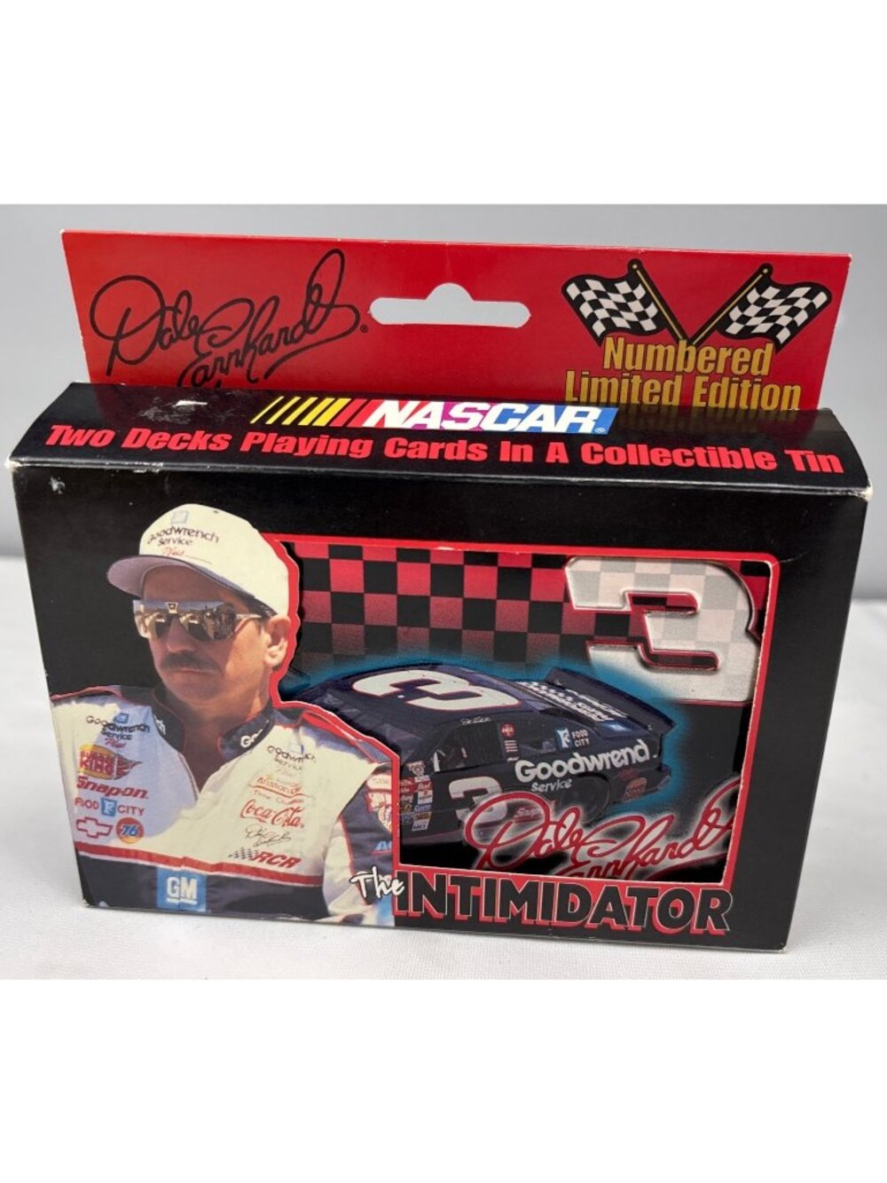 Dale Earnhardt NASCAR Intimidator Two Deck Playing Cards Tin Limited Edition